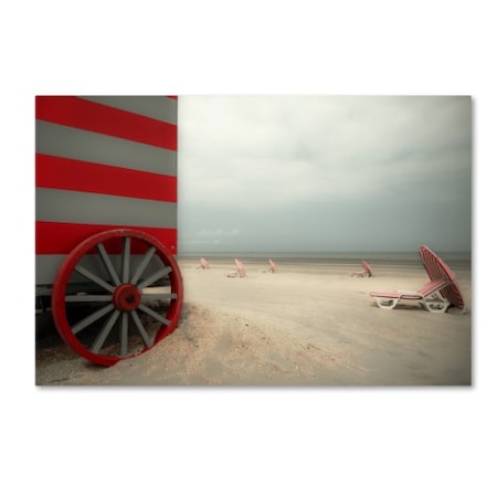 Trademark Fine Art Gilbert Claes 'Red Wagon' Canvas Art, 12x19 1X03137-C1219GG